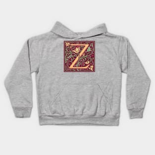 William Morris Vintage Letter Z Kids Hoodie